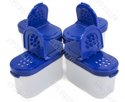 Saltcellars from translucent plastic