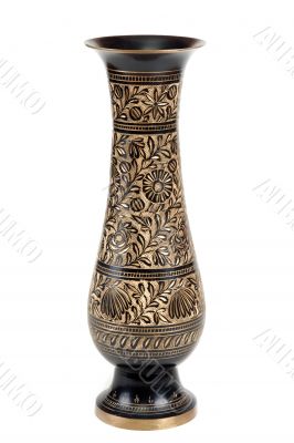 Brass vase with pattern