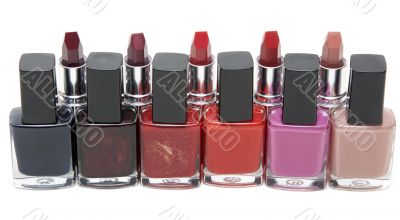 Lipstick and bark for nail