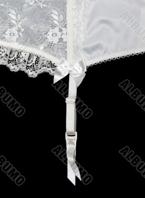 White lace on white background