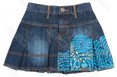 Jeans mini skirt insulated