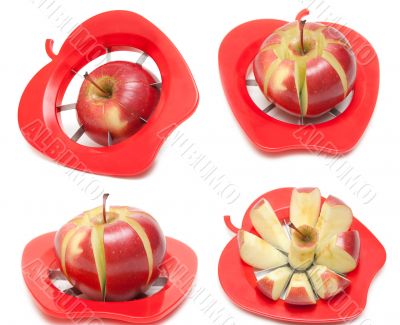 Red apple and special knife