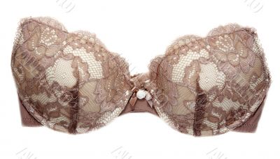 Brown bra without lace