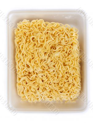 Dry noodles of the quick preparation