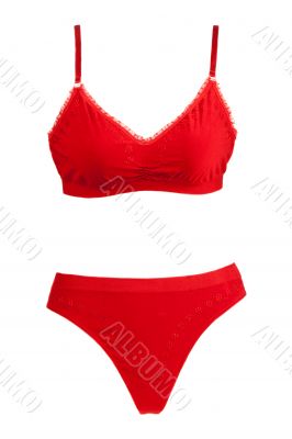 Kit red panties and bra