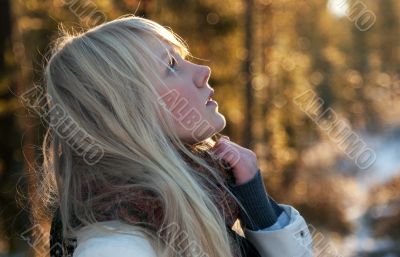 Portrait of the young beautiful girl