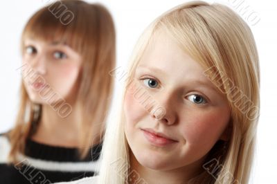 Portrait two girls
