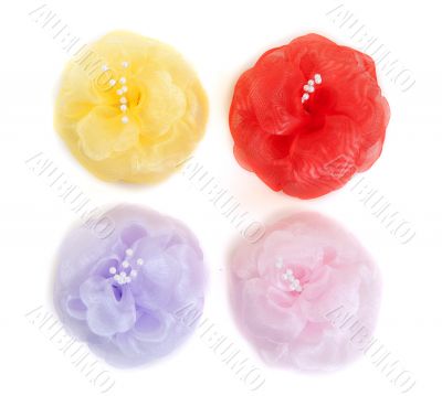 Four colored flower fabric