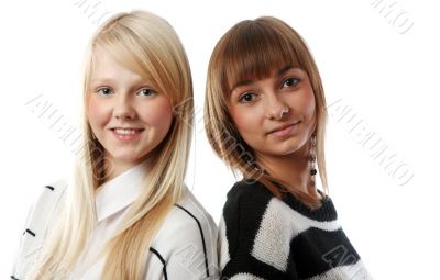 Portrait two girls