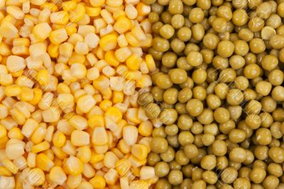 Yellow corn and green beans