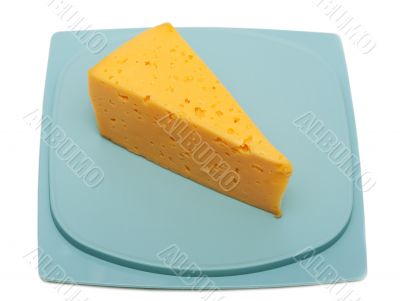 Piece of fresh cheese