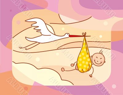 Baby boy announcement card