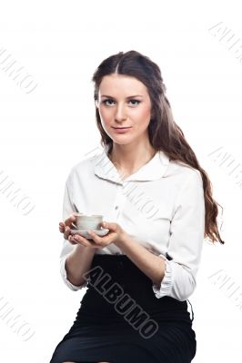 A cup of coffee in the morning