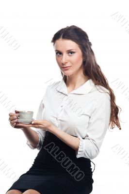 A cup of coffee in the morning