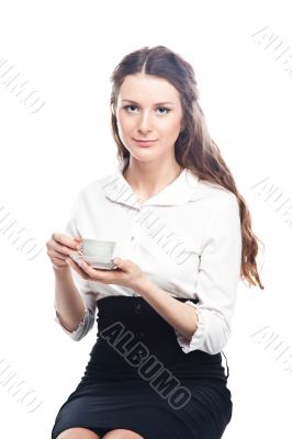 A cup of coffee in the morning
