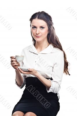 A cup of coffee in the morning