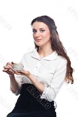 A cup of coffee in the morning