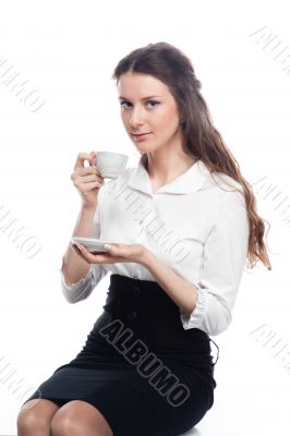 A cup of coffee in the morning