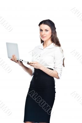 Business woman with laptop