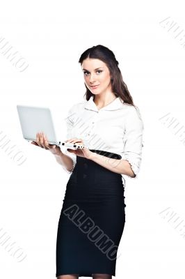 Business woman with laptop