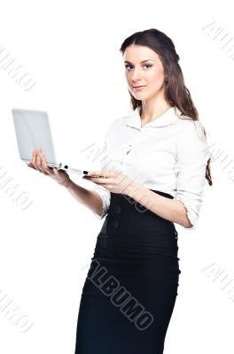 Business woman with laptop