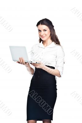 Business woman with laptop