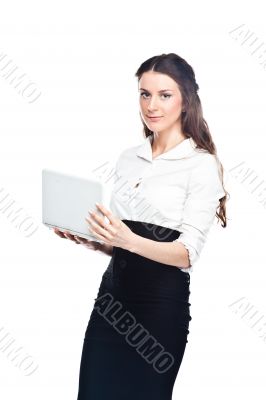 Business woman with laptop