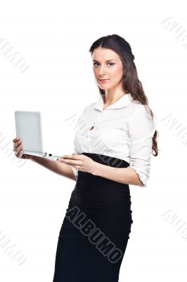 Business woman with laptop