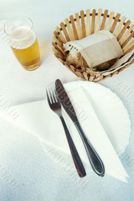 Cutlery and beer
