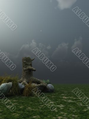 stump with face