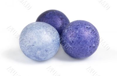 Color beads isolated on white