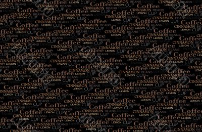 Coffee words background
