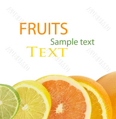 Stacks of sliced fruit