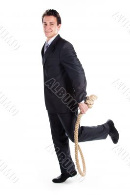 A man with a rope