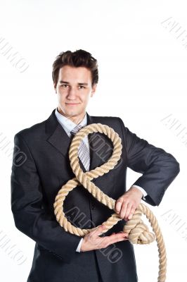 A man with a rope