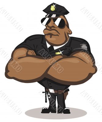 Cartoon policeman