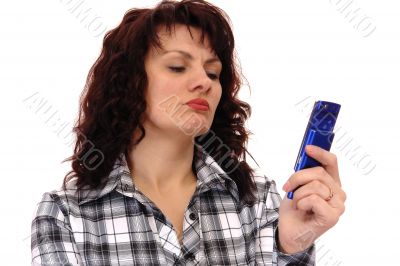 woman with telephone