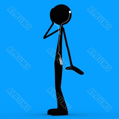stickman - ipod - blue