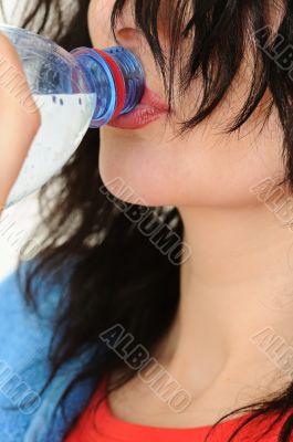 woman with water