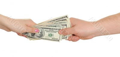 hands with moneys