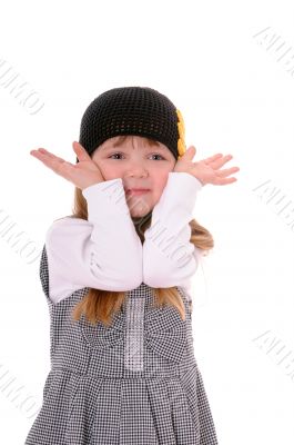 girl in a black hat