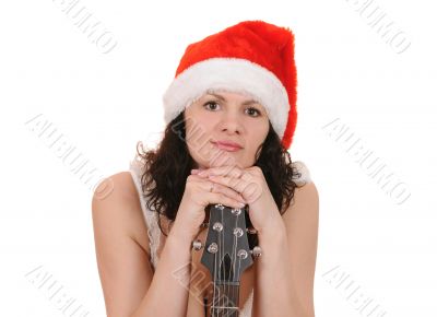 santa claus with guitar
