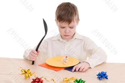 child with cake