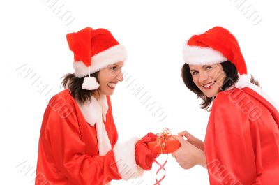 two woman santa