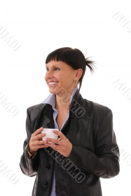 woman with cup