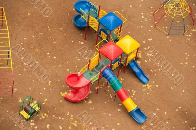 Children`s play complex, view from above