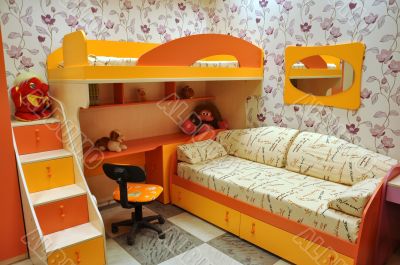 Interior of modern children`s room