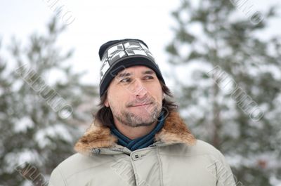 Portrait of a Man in Winter Park