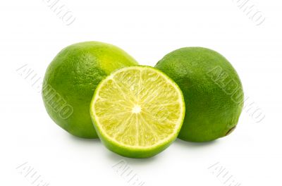 lime isolated on white background