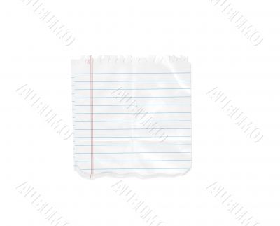 blank note pad isolated on white